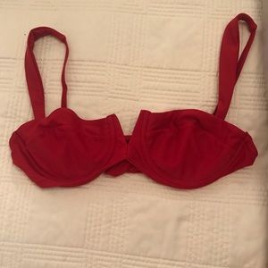 Monday swimwear red top